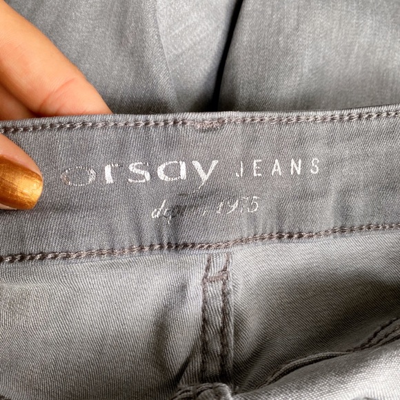 ☑️ ORSAY GREY DISTRESSED SIDE ZIPPER JEANS! - Picture 6 of 11